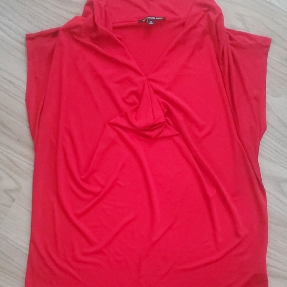 Zac & Rachel Red Drape Front Blouse - Picture 1 of 4